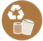 Förslag på miljömål 2018 Avfall Andelen materialåtervunnet avfall ska vara minst 35 % av den totala avfallsmängden vid utgången av år 2018 Aktiviteter för att nå målet: Minskning av förbrukningsvaror