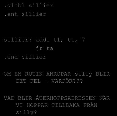 ?? VAD BLIR ÅTERHOPPSADRESSEN NÄR VI HOPPAR TILLBAKA FRÅN silly?