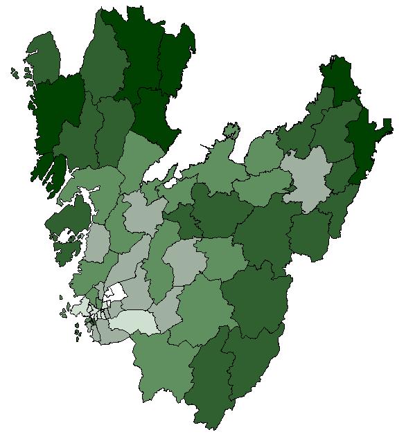 8 HSN 1 2 3 4 5 6 7 8 9 1 11 12 VG VGkv Vgmä Riket Andel i befolkningen (%) % 1% 2% 3% 4% 5% 6% 7% 8% 9% 8% 12% 36% 25% 13% 5% 1 % -6 år 7-17 år 18-44 år 45-64 år 65-79 år 8+ år Figur A-2.