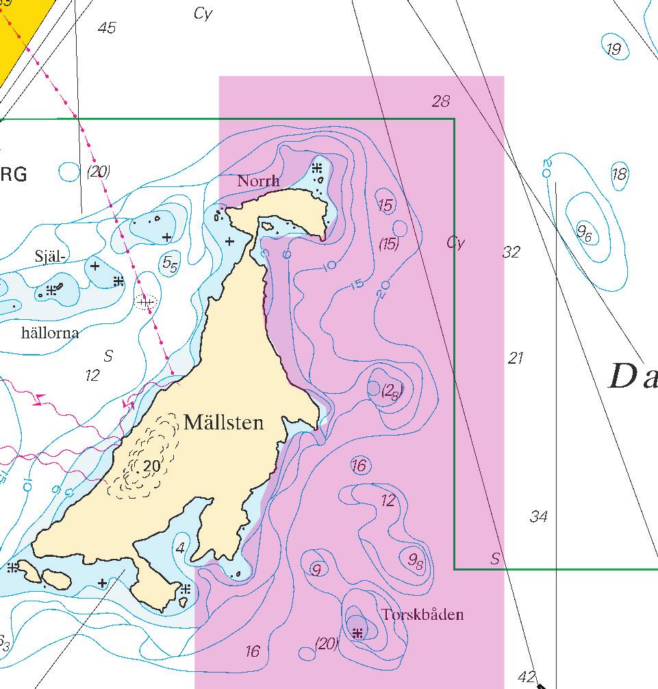 7 Nr 316 Sweden. Northern Baltic. Nynäshamn Danziger gatt. East of Mällsten.