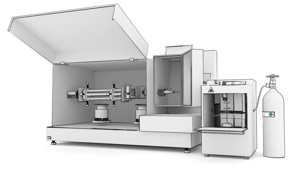 2 Analysmetod I LA-ICP/MS (Laser Ablation Inductively Coupled Plasma/Mass Spectrometry) lösgörs material från ett prov med hjälp av en kraftig pulsad laserstråle (1).