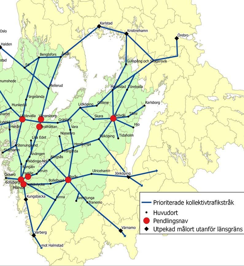 Tillgänglighet till starka stråk för kollektivtrafik Kombinerad mobilitet kommer, åtminstone till dels, att bygga på allmän kollektivtrafik.