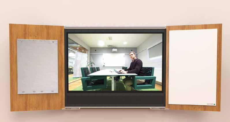 AV-möbler - Konferensskåp X-Line Combinet är en installationsfri lösning med modern teknik förklädd till klassiskt konferensskåp. Se mer i det separata avsnittet Installationsfritt.