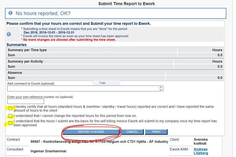 Report 0 hours 3.