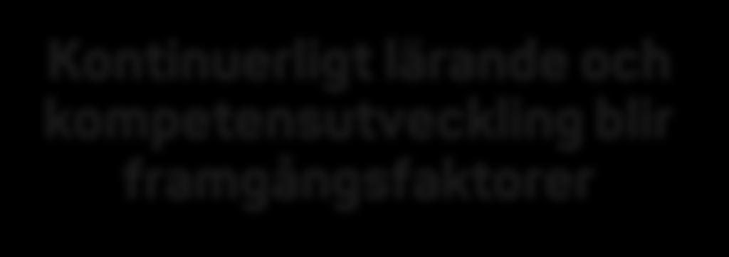 Kontinuerligt lärande och kompetensutveckling blir framgångsfaktorer Var fjärde industrianställd upplever att det är svårt att skaffa den kompetens som krävs för att öka sin attraktivitet på