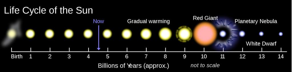 Lågmassiva stjärnors utveckling En lågmassiv stjärna, så som Solen utvecklas sakta men säkert mot en röd jätte.