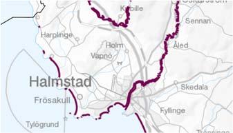 Produkt: Producent: Dokument: Innehåll: Begrepp: Symboler och täckning: Stränders eroderbarhet vid sjöar, havskust och längs vattendrag (1:100 000 1:250 000) Statens Geotekniska Institut (SGI), www.