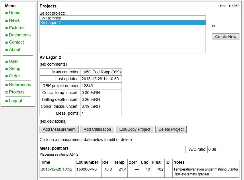 I figur 12.15 har rutan framför texten Use template uncertainty instead of calculated markerats.