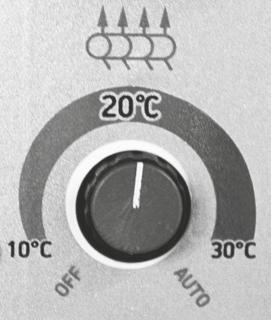 REGLERING AV TILLUFTEN TEMPERATUR OCH OMMAR/ VINTERLÄGE Temperaturen på tilluften som kommer in i bostaden kan regleras mellan ca +10 C och +30 C.