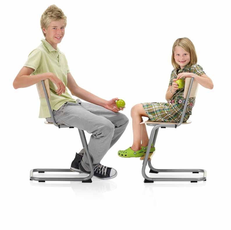 HAMSTERI Design Eva Nyberg OT45+JT45 OT45 THE SEAT OF THE STACKABLE HAMSTERI IS PROFILED FOR IMPROVED COMFORT. SELECT A SIZE FROM THE FIVE HAMSTERI MODELS TO SUIT THE HEIGHT OF THE STUDENTS.
