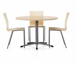 Materials: Desktops laminate, bases grey-painted or chromed.
