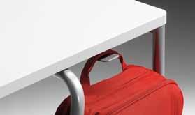 THERE IS A HOOK FOR A BAG UNDER THE