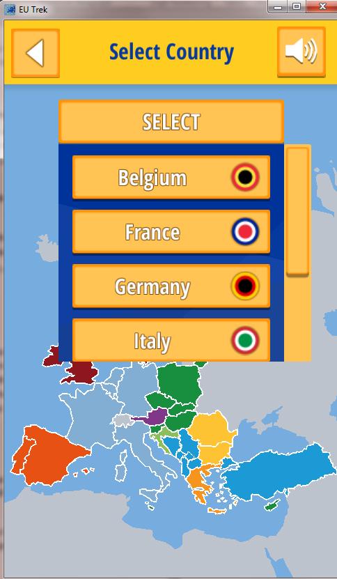 3. Välj ett land När du har valt nivå är nästa steg att välja land. Började du genom att välja ett år? Dessa är de länder som anslöt sig till EU det året.