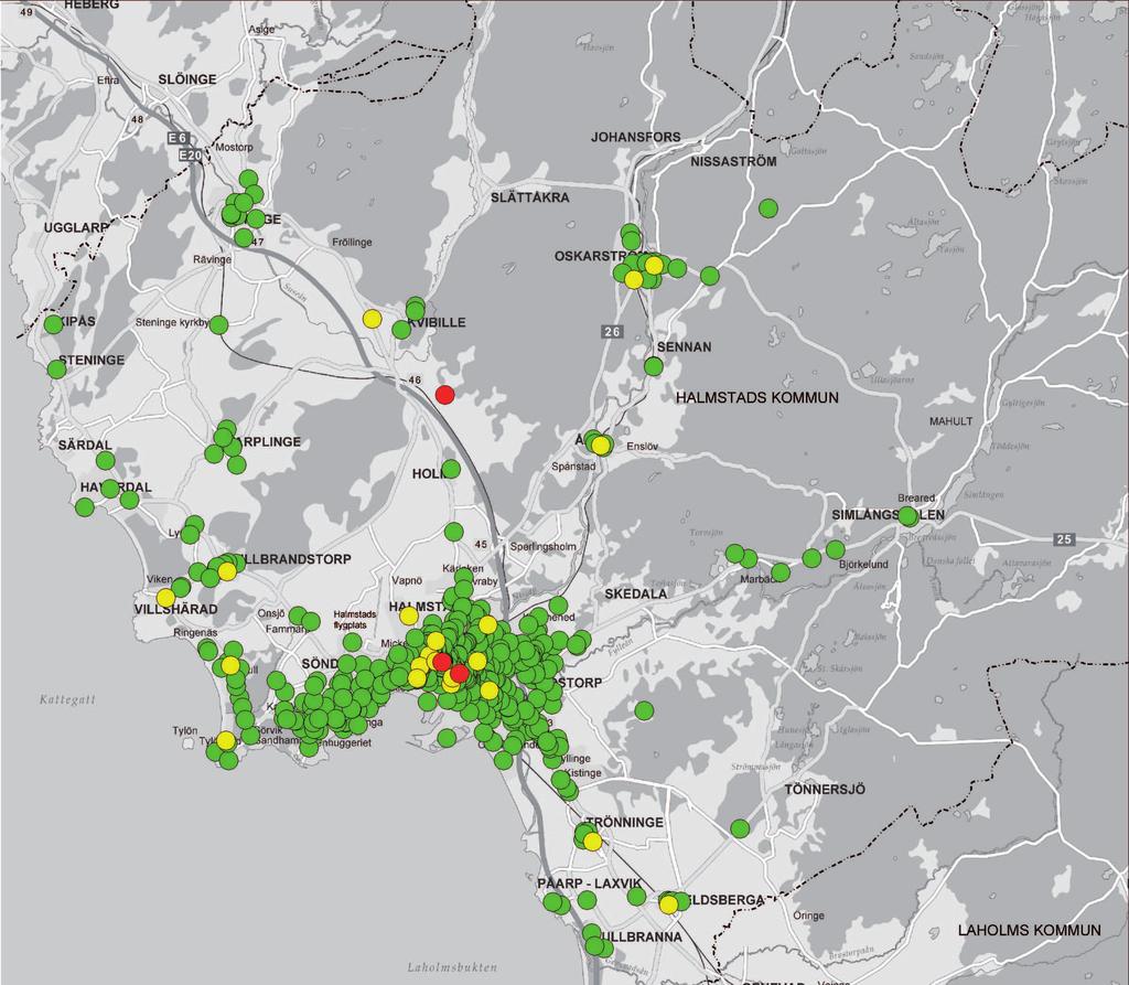 UTFORMA SÄKRA PASSAGER MED BILNÄTET Cykeln används framförallt till kortare resor och därmed fi nns den största mängden cyklister i orterna.