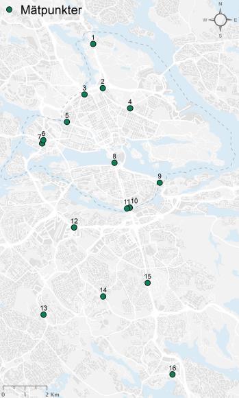 Sida 2(5) Mätningarna genomfördes genom att detektera fordon med orangefärgade skyltar fram på fordonet. Den orangefärgade skylten fram lästes av och skyltens benämning identifierades.