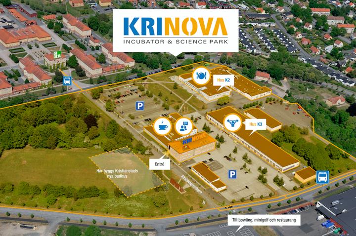 mötesplats och informationsnod för företagande. 2015 var ett konsolideringsår för Krinova KONTOR eftersom parken varit fullbelagd så länge.