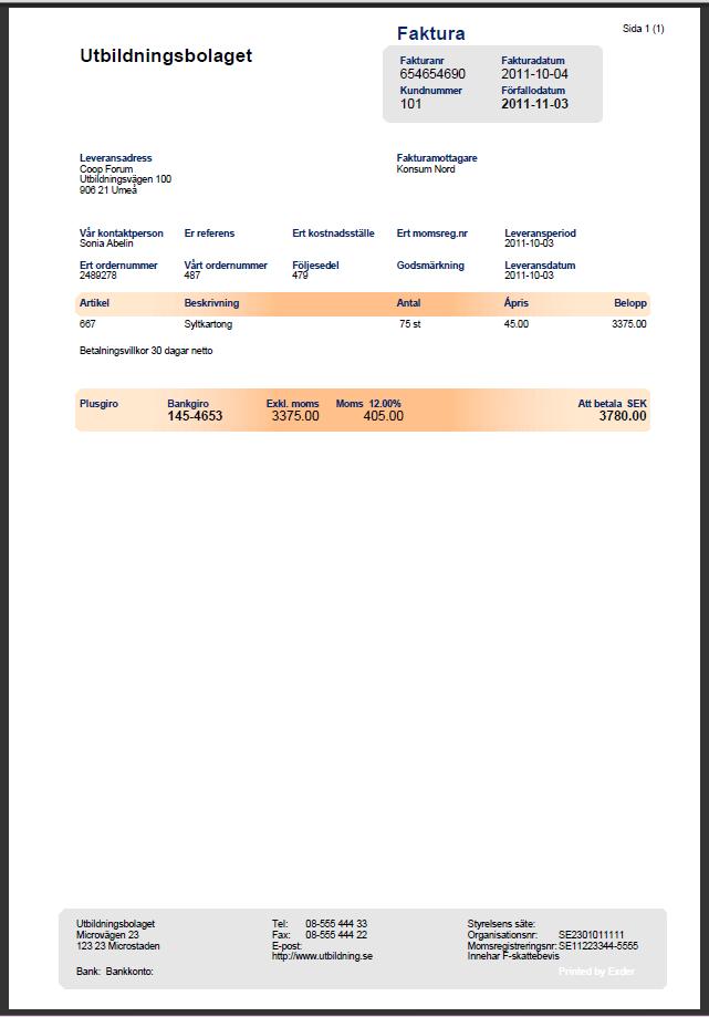 Senast Uppdaterad: 111003 Exder Handledning Coop Nord