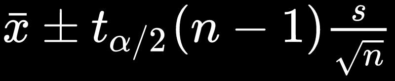 När σ är okänd, ersätts den med s Man kan också ha ensidiga konfindenintervall, Kompensationen för att vi skattar s är att