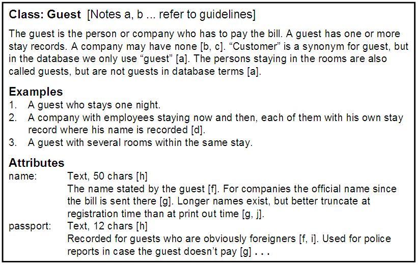 Data requirements techniques Summary Data model (E/R-diagr.