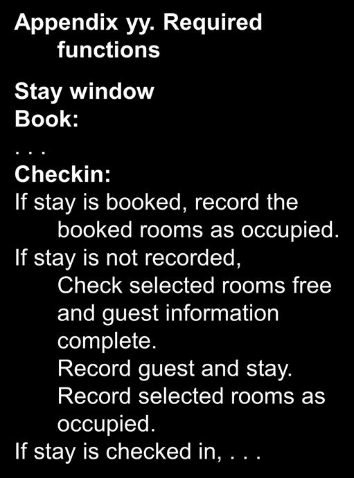 information complete. Record guest and stay.