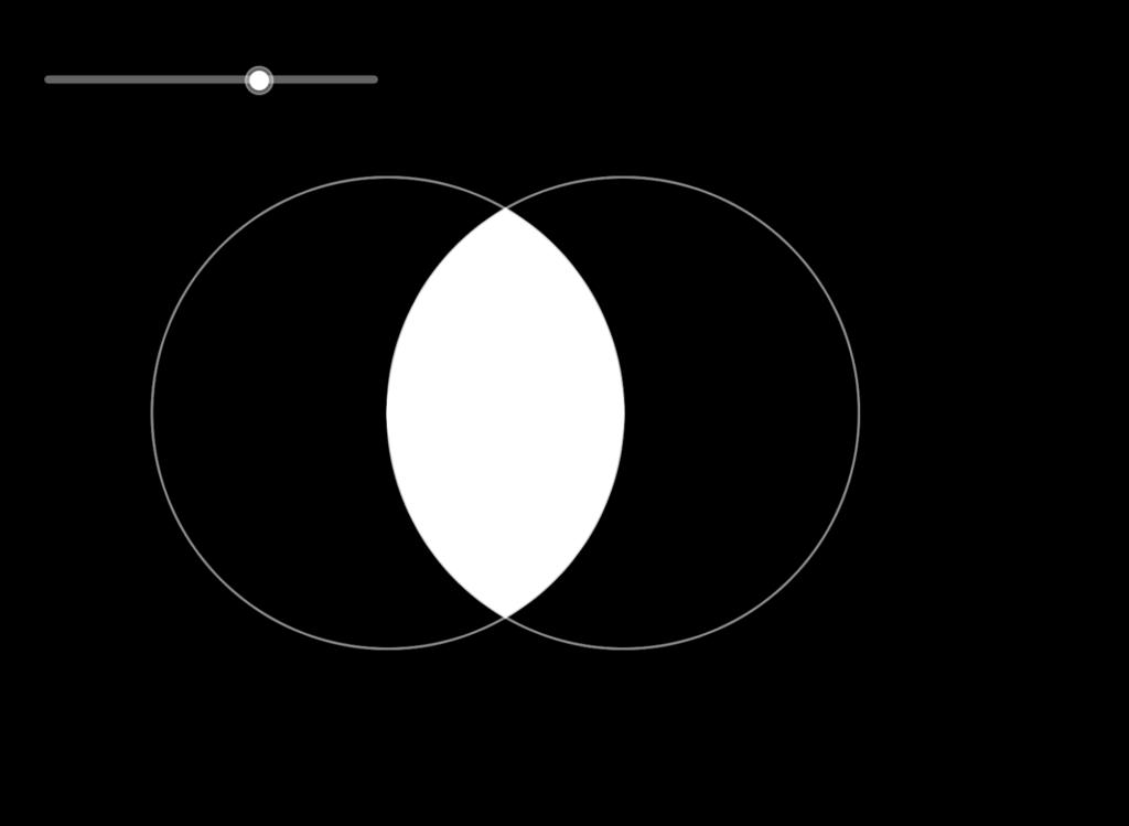 4. In a squeeze En liten cirkel är inskriven mellan två stora cirklar enligt bilden nedan.