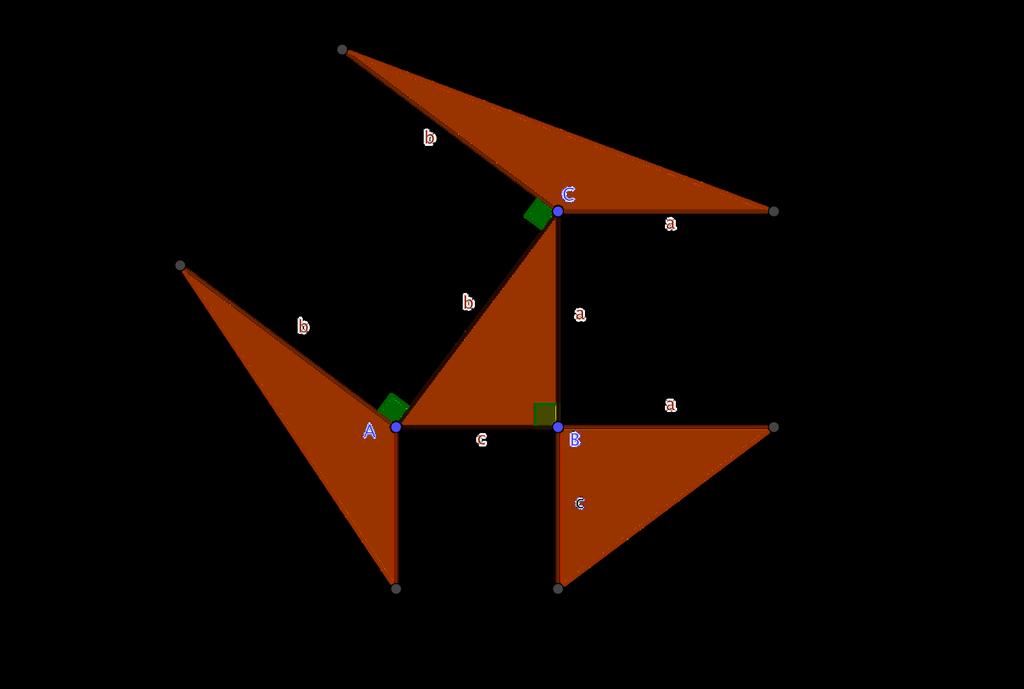 5. Pythagoras Puzzle I diagrammet nedan är triangeln ABC rätvinklig med vinkel ABC = 90.