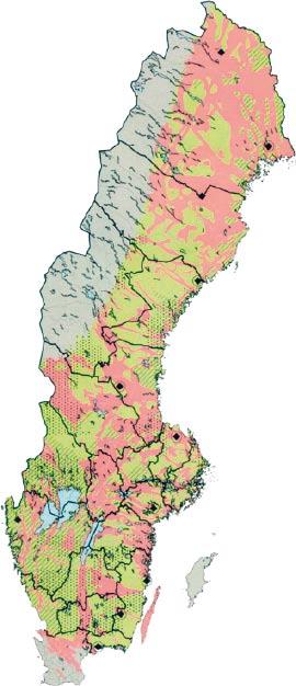 Troligen lämplig berggrund Troligen ej lämplig berggrund Figur 4-4.