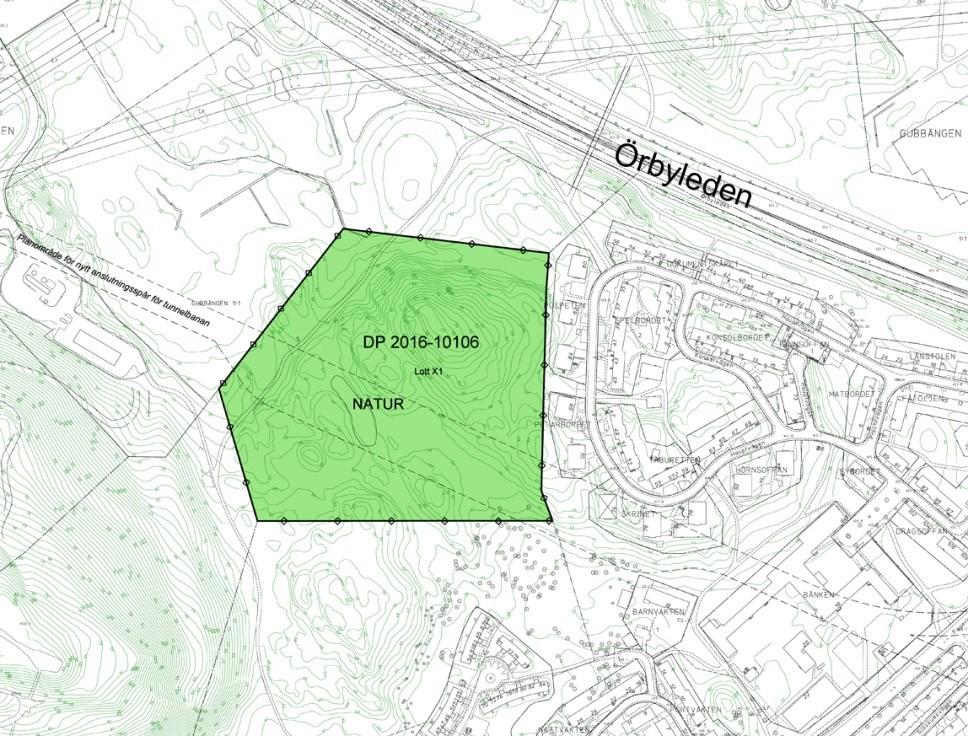 Ändringarna innebär att det ska bildas två fastigheter som enbart omfattar natur- och parkmark med bibehållen gällande markanvändning för de allmänna platserna inom Lott två.