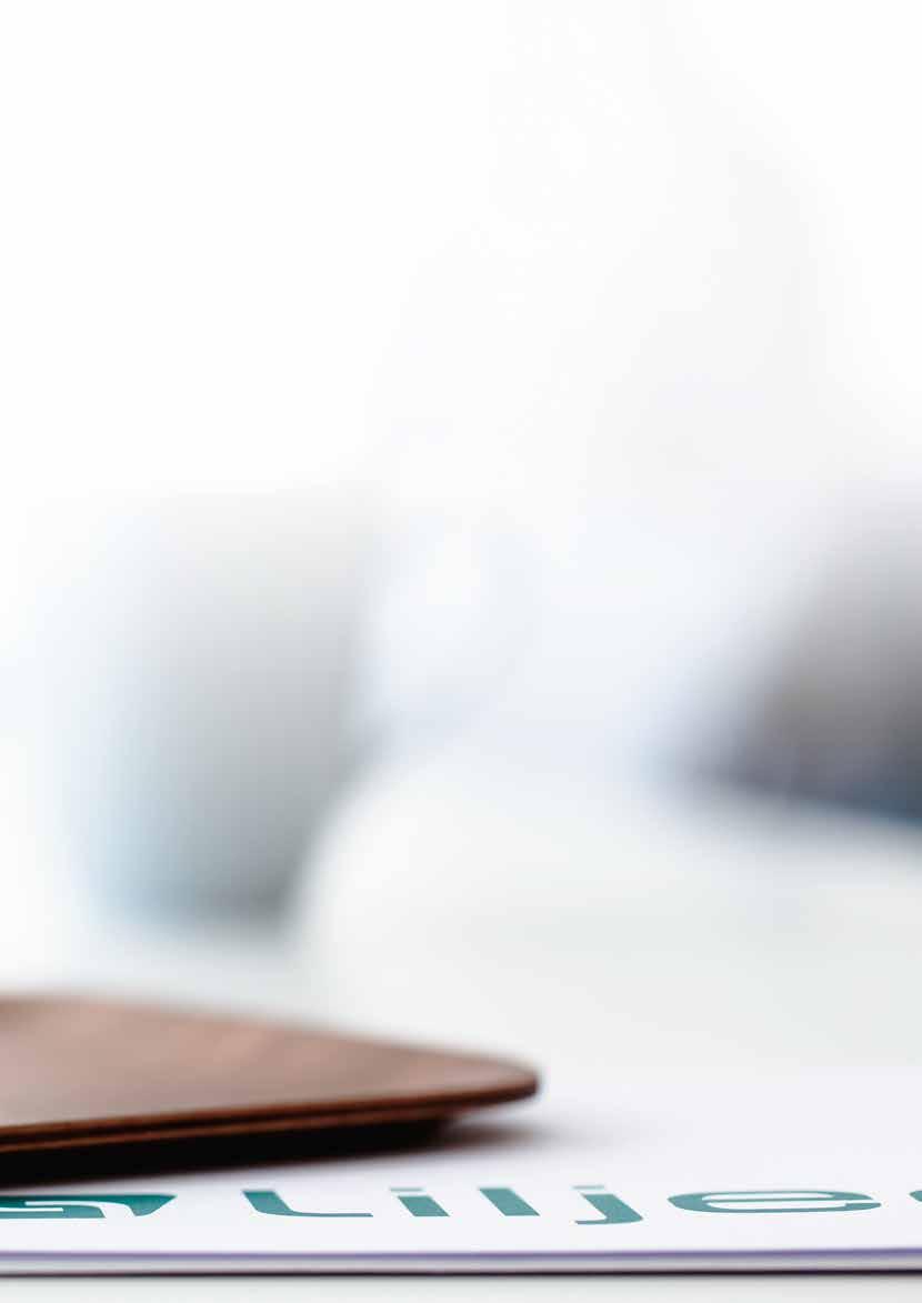Ägarfilosofi Effektivt ägarstöd Liljedahl Group har en liten och kostnadseffektiv organisation, som fokuserar på värdetillväxten i innehaven.