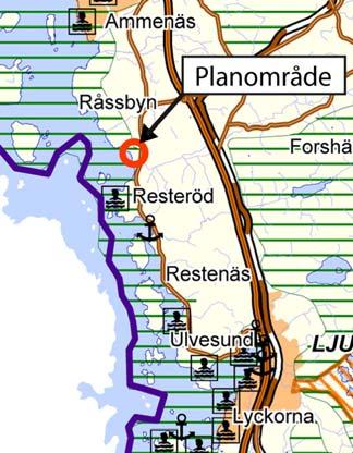 Planområdet ligger i ett grundvattenområde som är känsligt för föroreningar samt i ett problemområde när det gäller avloppslösningar.