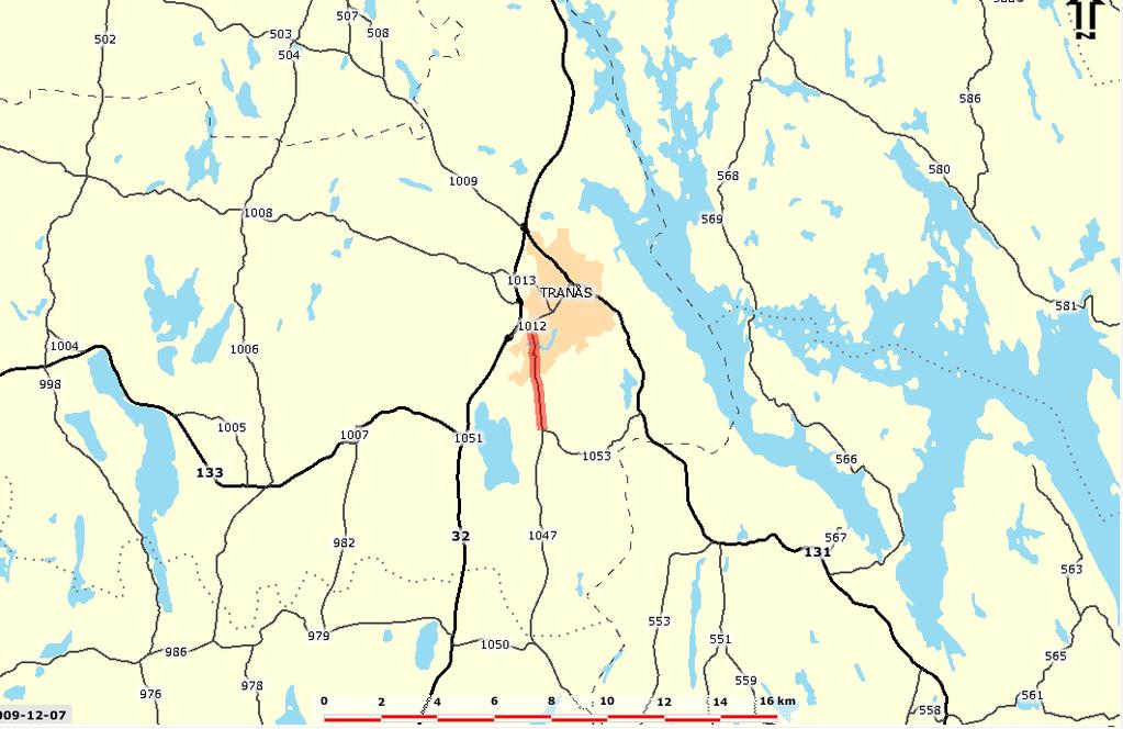 1.1 Provsträckor Strax söder om Tranås parallellt med väg 32 löper en sekundär länsväg, F1047, söderut mot Bordsjö, Figur 1.1.1. Vägen hade en sliten, bitvis lappad och åldrad Y1G-beläggning.