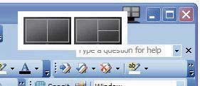 3. Bildoptimering Obs Om mer än en skärm är inkopplad kan användaren välja att målskärmen ska ändra uppdelningen. Den markerade ikonen visar den del som valts. 3.