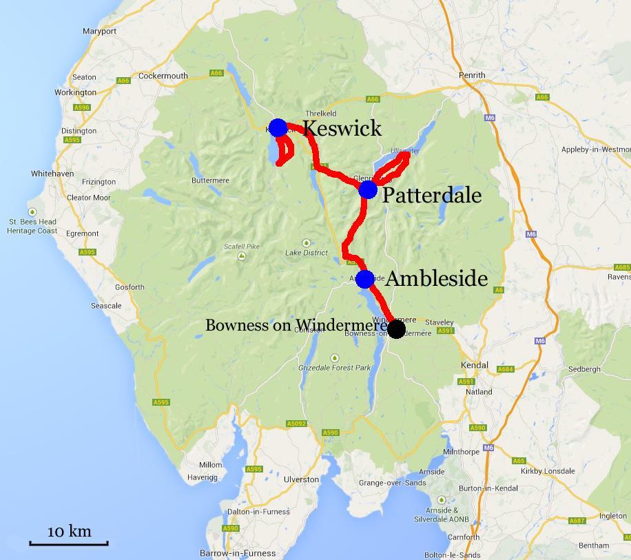 Lake District Trail, Ambleside Keswick, 6 nätter 6(6) Lake District Trail Lake District Trail sträcker sig från Ambleside till Keswick och bjuder på berg, fjäll,