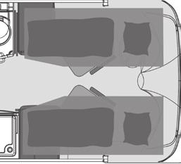 PLUS-PLANLÖSNING (I 680, I 7400, I 740, I 790, I 840) Nedfällbar överbädd (L x B) I 680, I 740,