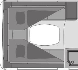 höger 200 x 80 cm tvärmått: 200 x 146 cm Standard extrasäng bak (L x B) I 7400, I 680, I 740: