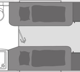 197 cm) Tillval bäddbar sittgrupp (L x B) 117 x 200 cm TD-PLANLÖSNING (I 840) Nedfällbar
