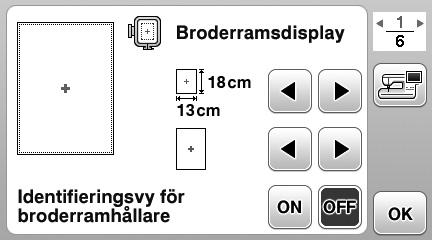 LCD-drift Använd inställningsknppen Tryk på för tt ändr mskinens stndrdinställningr (nålens stoppläge, roderingshstighet, öppningsdisply, osv.). Tryk på när du hr ändrt nödvändig inställningr.