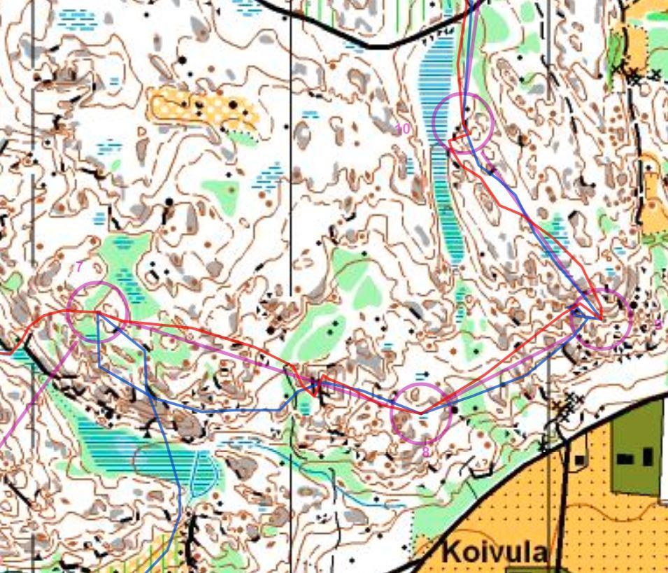 D20, 7-10 Klurigt slut på banan, de sista kontrollerna kan mycket väl se ut på motsvarande sätt även nu på ultralång-fm.