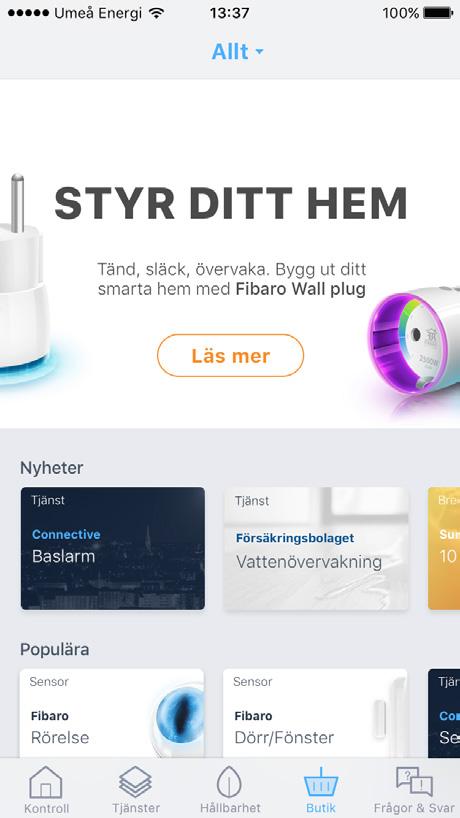 Butik För att bygga ut ditt system med fler sensorer, beställ direkt under