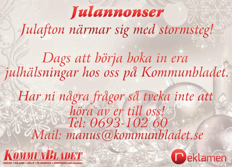 bjuder in till Öppet Hus, lördag den 2 Dec.