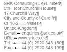 UK5511_HANNUKAINENS KONSEKVENSLINDRING 1 INLEDNING SRK Consulting (UK) Limited ( SRK ) är intressebolaget i koncernens internationella holdingbolag SRK Consulting (Global) Limited ( SRK Group ).