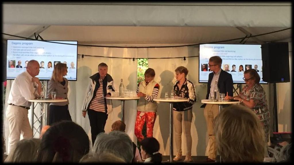 Event i Almedalen 2016 - vad gör politikerna för att dra större nytta av forskning & innovation? Agendamöte och fullsatt event med regeringsparti och allians, följt av mingel.