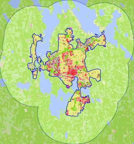 25 Grönområden i och runt