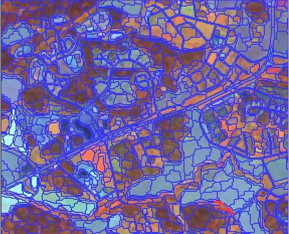 Segmentering Definiens Satellitbilden