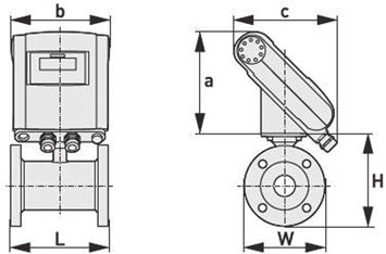 Total höjd = H + a Mått kompakt version med VM 9037 IFC 100 0 a 82 mm b 161 mm c 257 mm