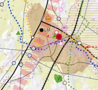 1-13 För detaljplaneområdet finns följande reserveringar i landskapsplanen: Beteckning Beskrivning av beteckningen, bestämmelser Utveckling av å- och älvdalarna KRONOBY ÅDAL, mk-5 Område med