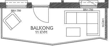 RUM FÖR RUM BALKONGER Två riktigt stora balkonger har din nya premiumbostad utrustats med.