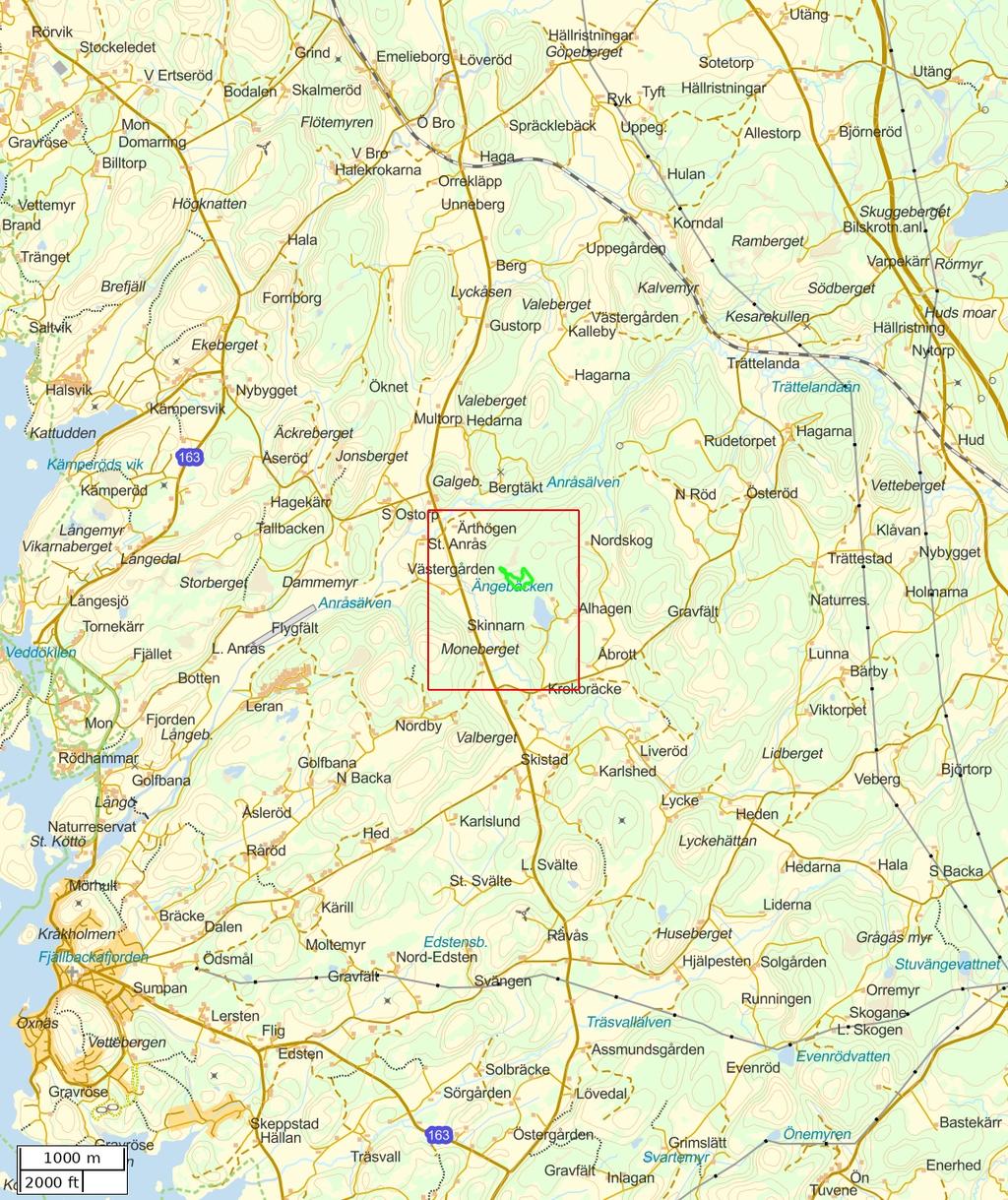 Traktdirektiv 18-11-26 17:04 Stora Anrås LK RP Hushållningssällskapet Skog Översiktskarta Skala: ~1:50000