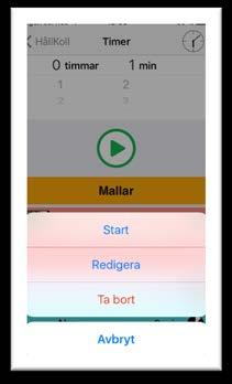 Det är möjligt att pausa nedräkningen genom att trycka på den röda knappen med svart fyrkanten. När tiden är slut så ljuder en signal.