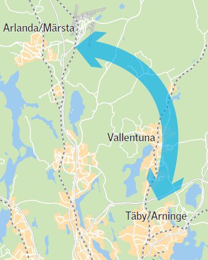 Tvärförbindelse Roslagsbanan - Arlanda Förstudie